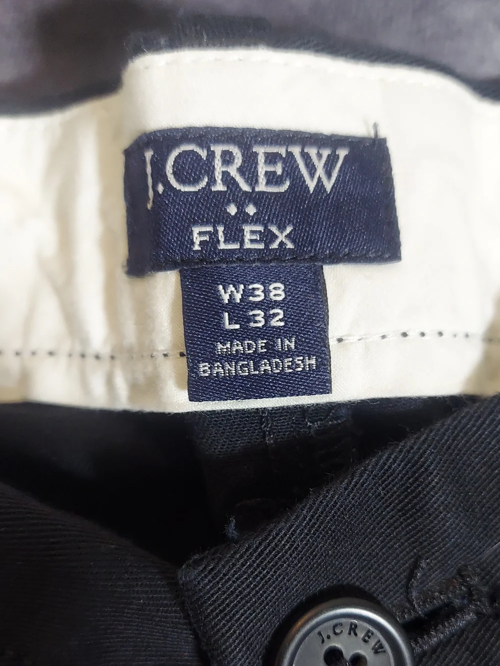 J. Crew Men's Black Straight Fit Chino Pants Size 38x32 EUC